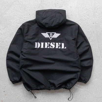 Diesel Reversible Hooded Fleece Jacket - 2000s (L)