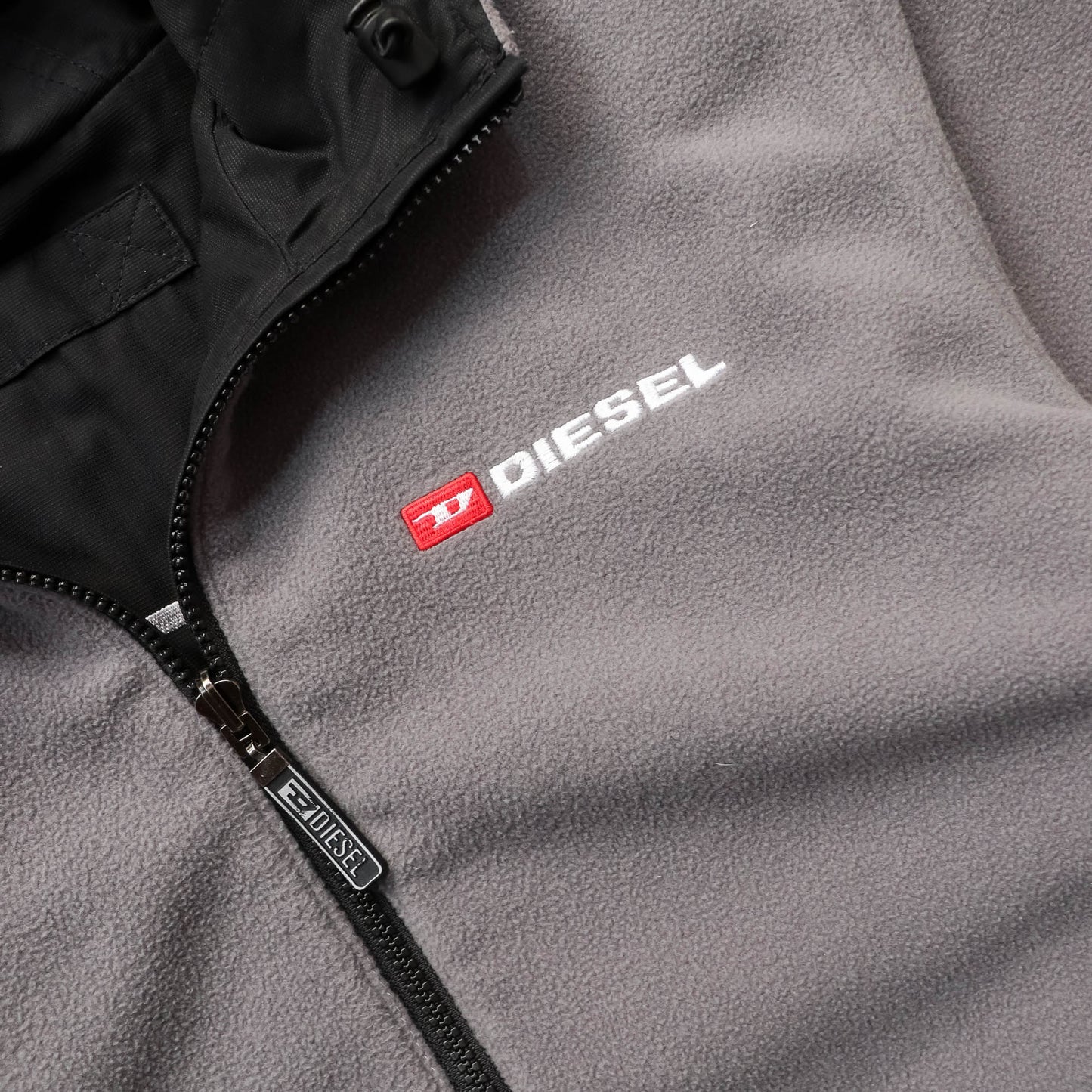 Diesel Reversible Hooded Fleece Jacket - 2000s (L)