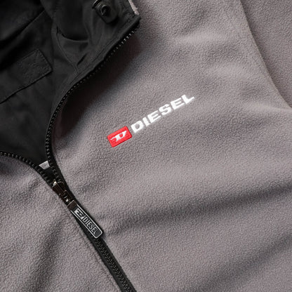 Diesel Reversible Hooded Fleece Jacket - 2000s (L)