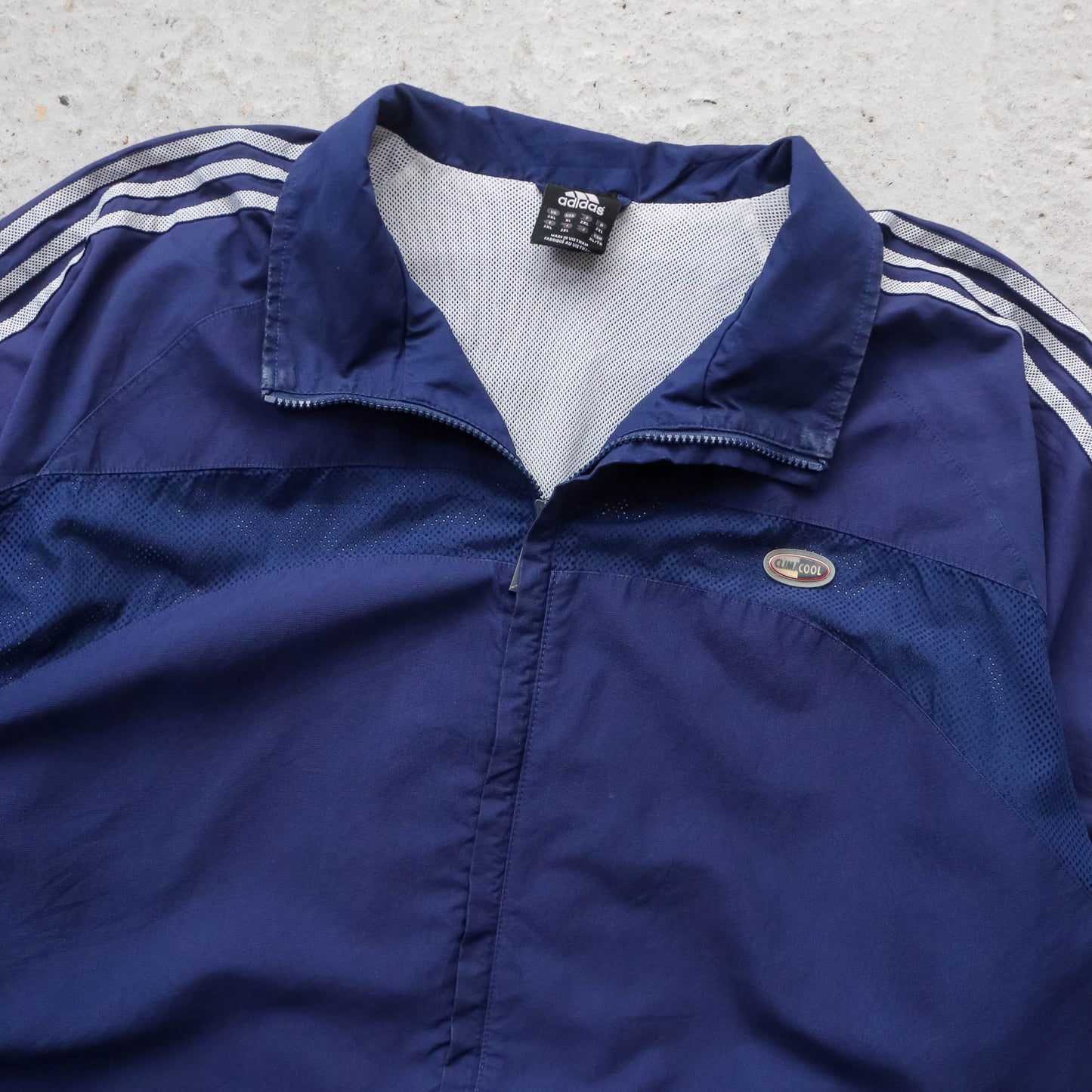Adidas 3-Stripe Mesh Panelled Windbreaker Jacket - 2000s (XXL)