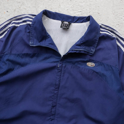 Adidas 3-Stripe Mesh Panelled Windbreaker Jacket - 2000s (XXL)