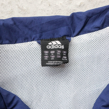 Adidas 3-Stripe Mesh Panelled Windbreaker Jacket - 2000s (XXL)