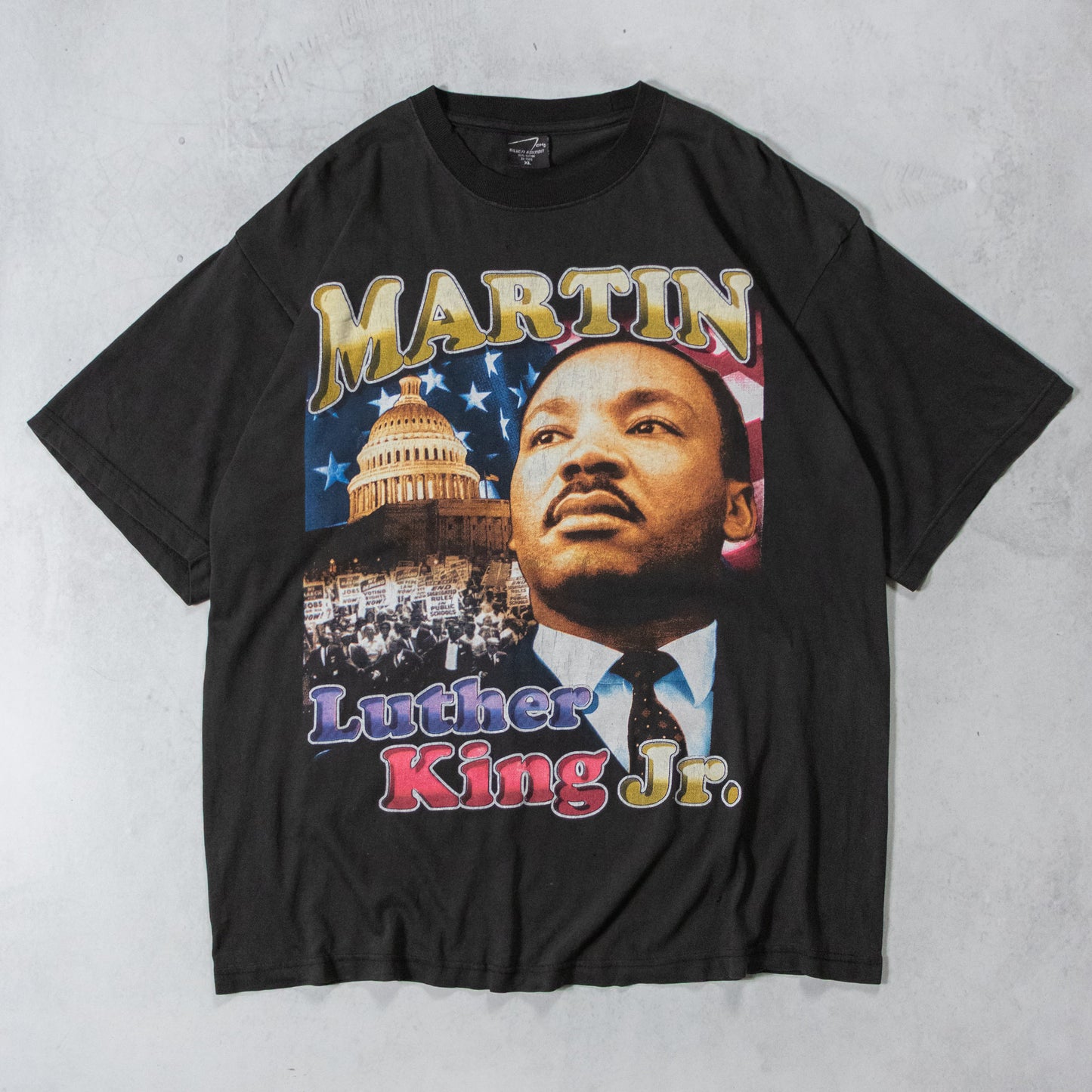 Vintage 90s Martin Luther King Jr & Malcolm X Rap Tee - XL