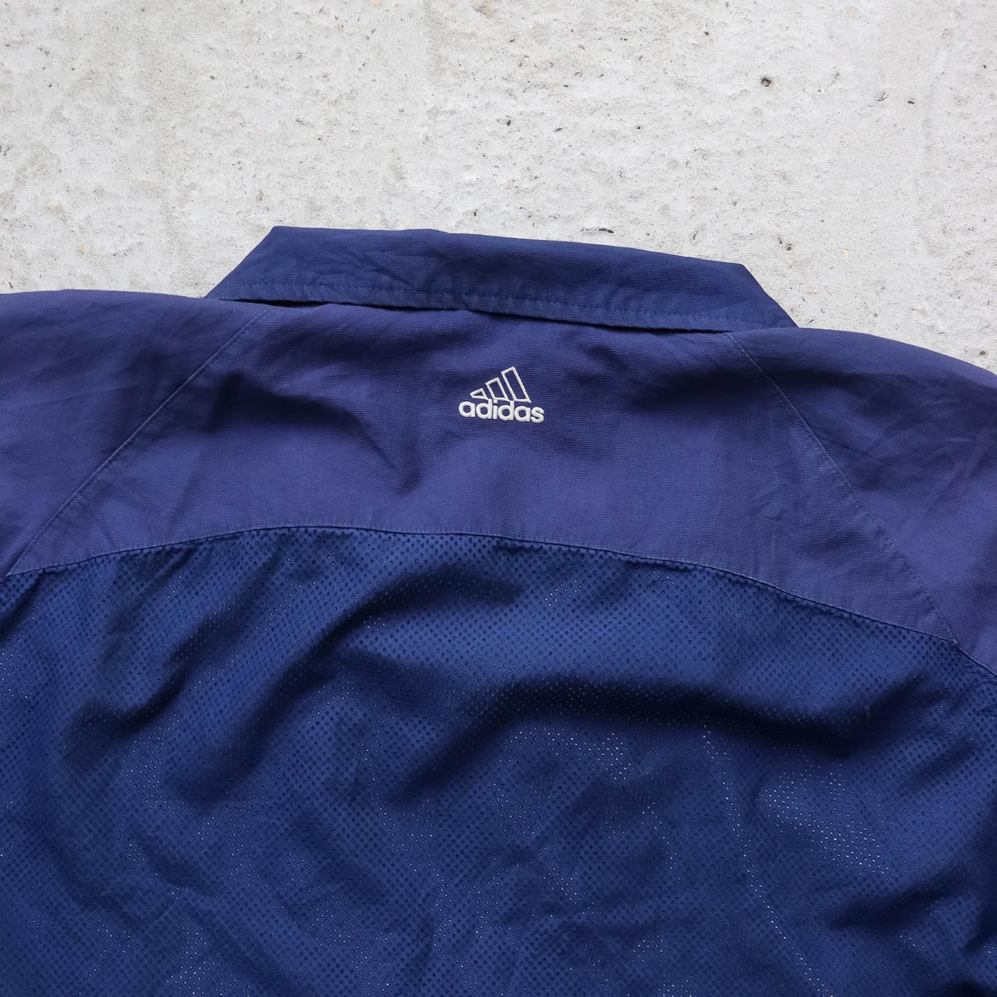 Adidas 3-Stripe Mesh Panelled Windbreaker Jacket - 2000s (XXL)