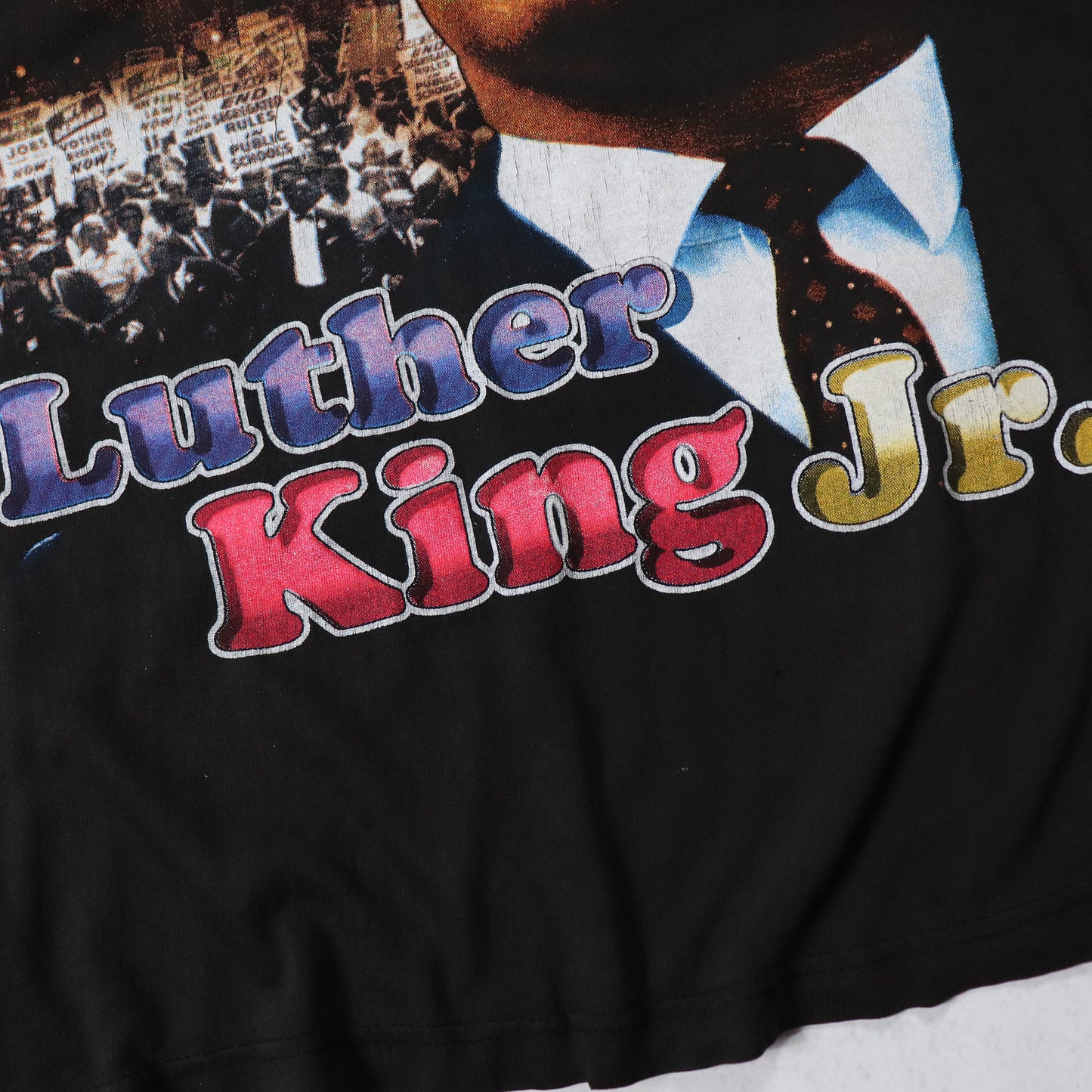 Vintage 90s Martin Luther King Jr & Malcolm X Rap Tee - XL