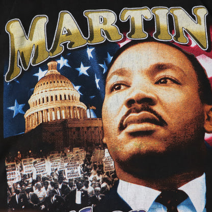 Vintage 90s Martin Luther King Jr & Malcolm X Rap Tee - XL