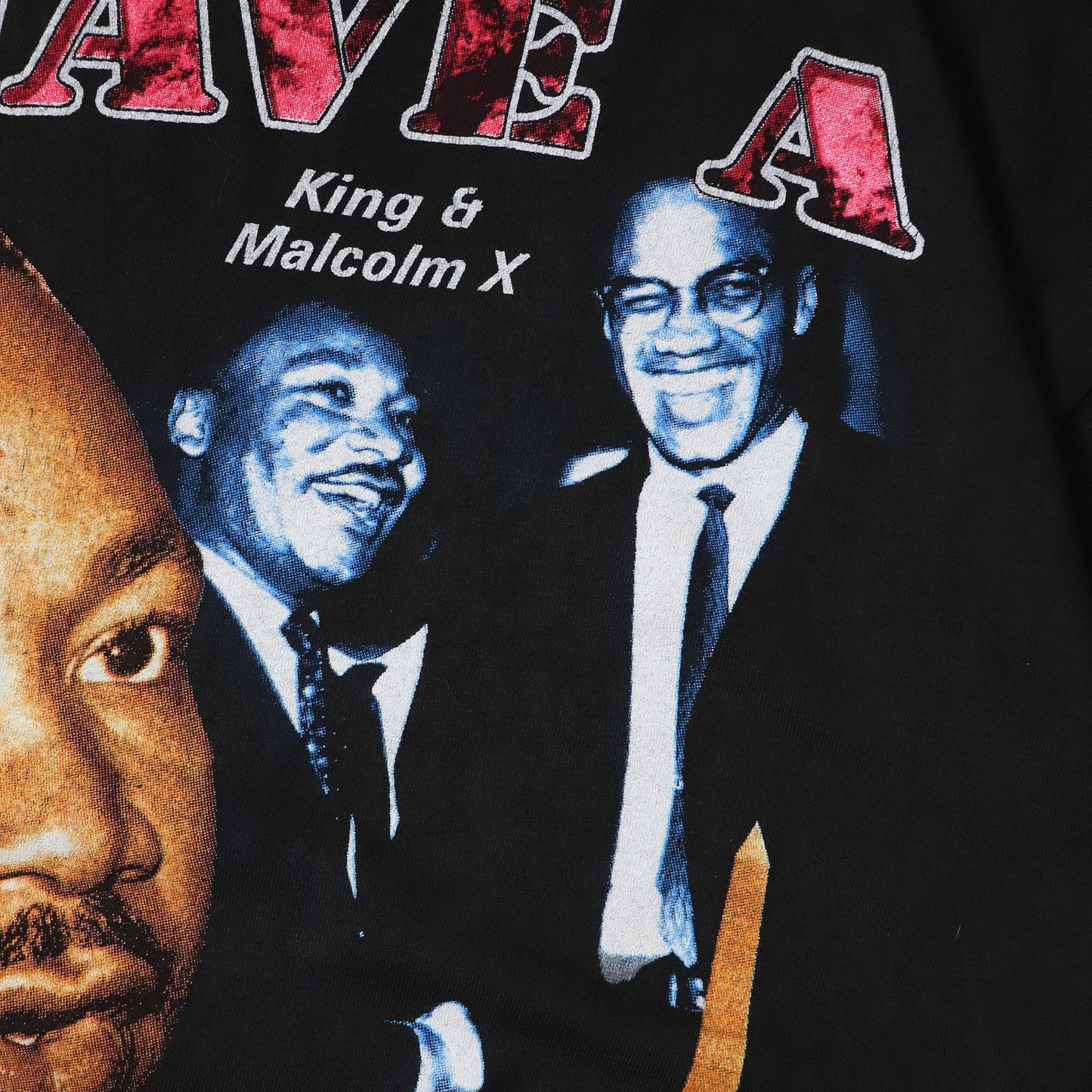 Vintage 90s Martin Luther King Jr & Malcolm X Rap Tee - XL
