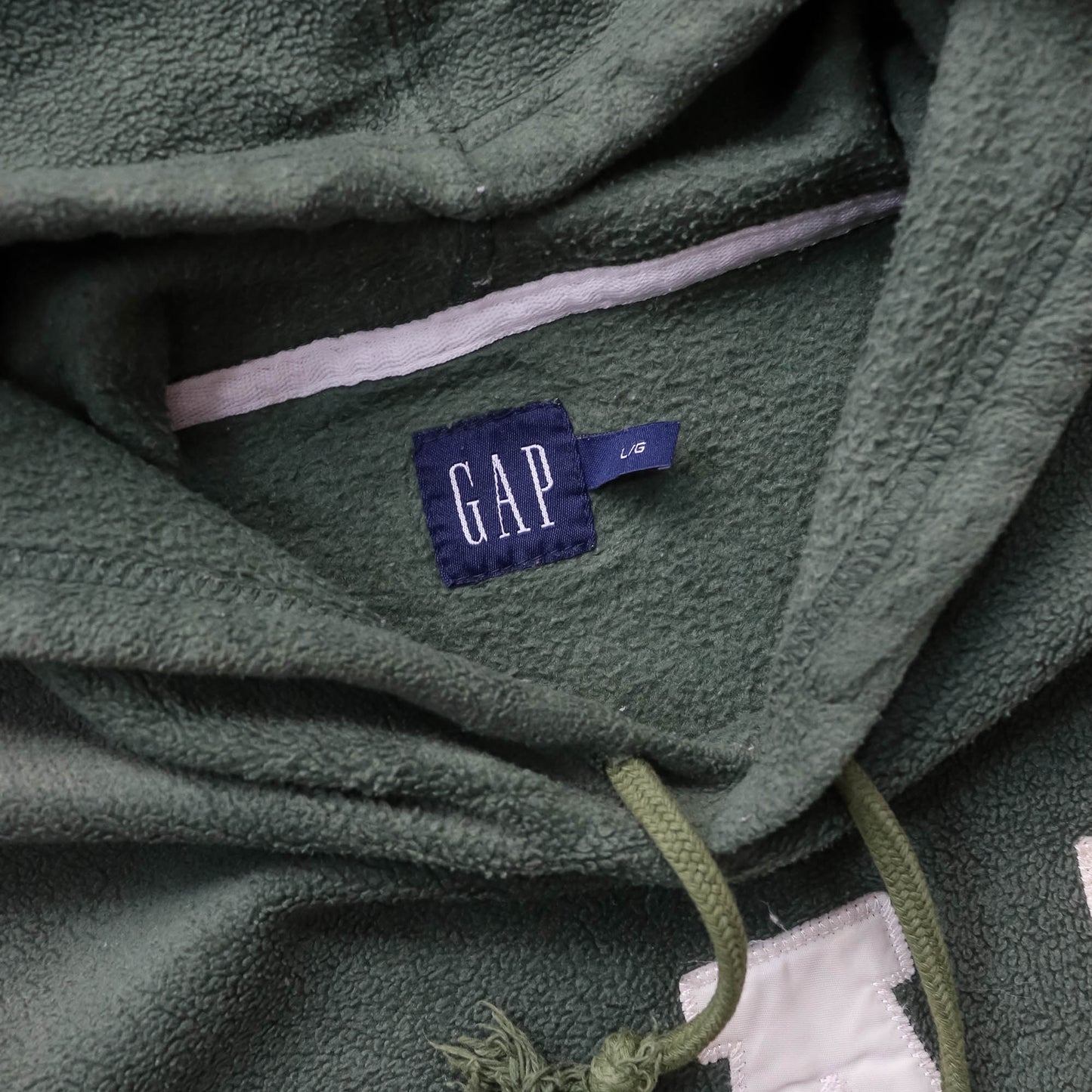 GAP Spellout Fleece Hoodie - 90s (L)