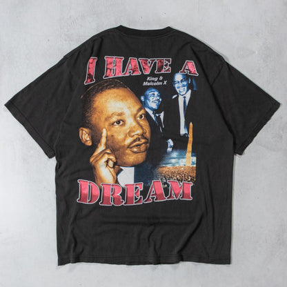 Vintage 90s Martin Luther King Jr & Malcolm X Rap Tee - XL