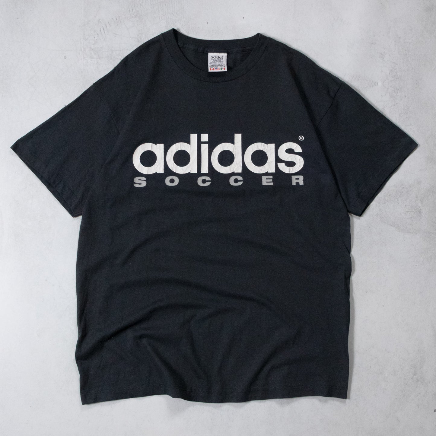 Vintage 90s Adidas Soccer Tee - XL