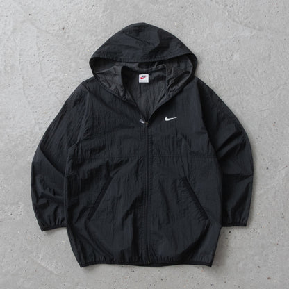Vintage 90s Nike Spellout Hooded Spray Jacket - S