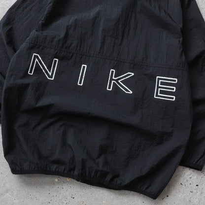 Vintage 90s Nike Spellout Hooded Spray Jacket - S