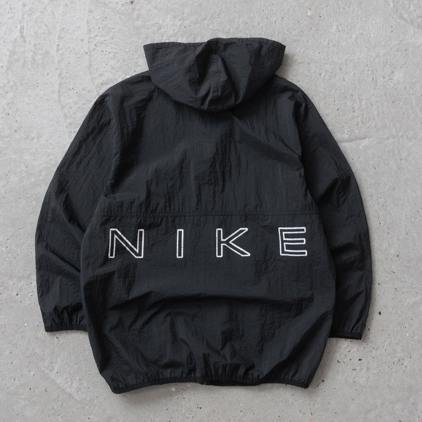Vintage 90s Nike Spellout Hooded Spray Jacket - S