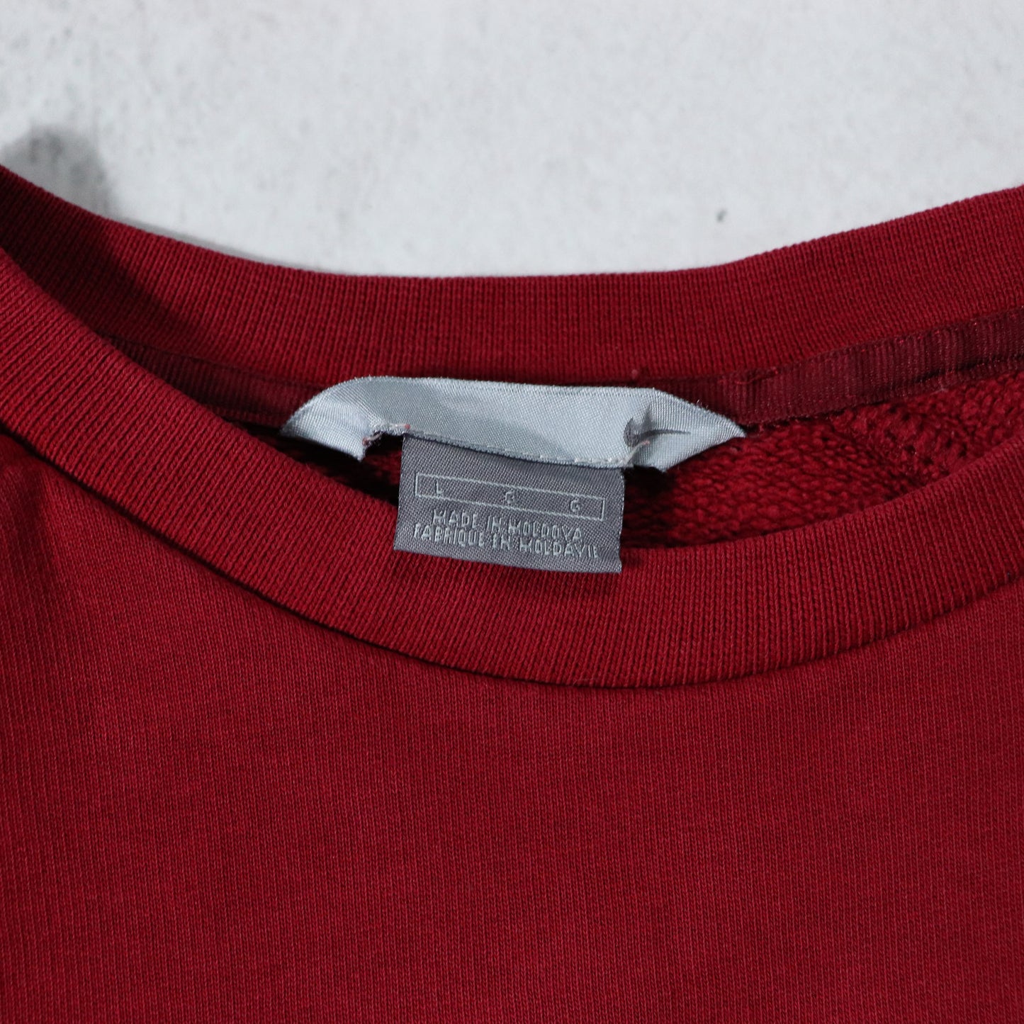 Vintage 90s Nike Mini Swoosh Burgundy Sweatshirt - L