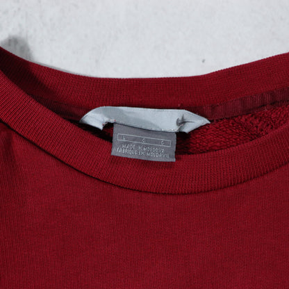 Vintage 90s Nike Mini Swoosh Burgundy Sweatshirt - L