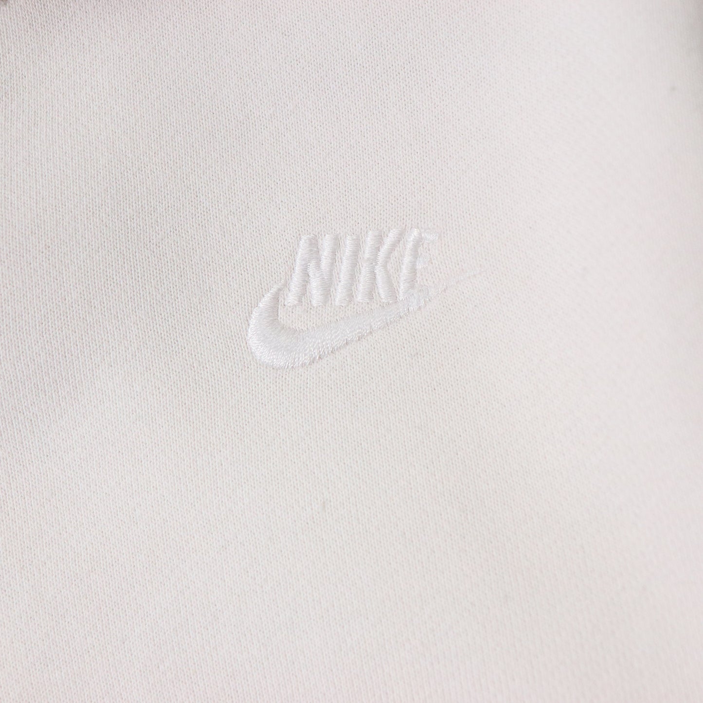 Vintage Nike Mini Swoosh Cream Hoodie - S