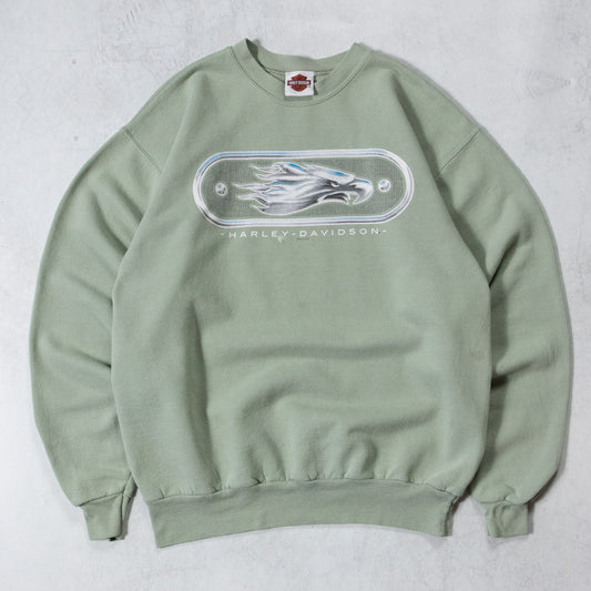 Vintage Harley Davidson Chrome Eagle Sweatshirt - M