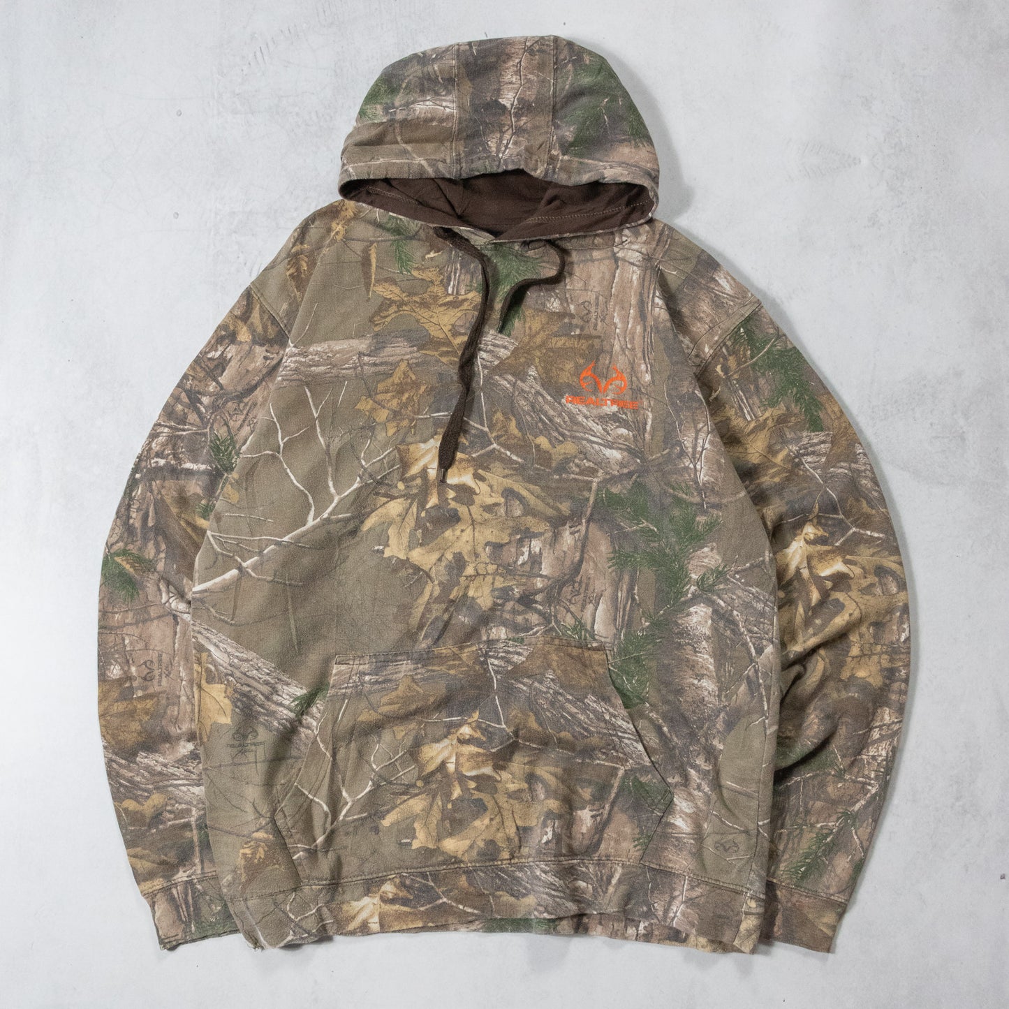 Vintage Realtree Camo Logo Hoodie - L