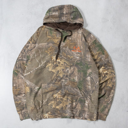 Vintage Realtree Camo Logo Hoodie - L