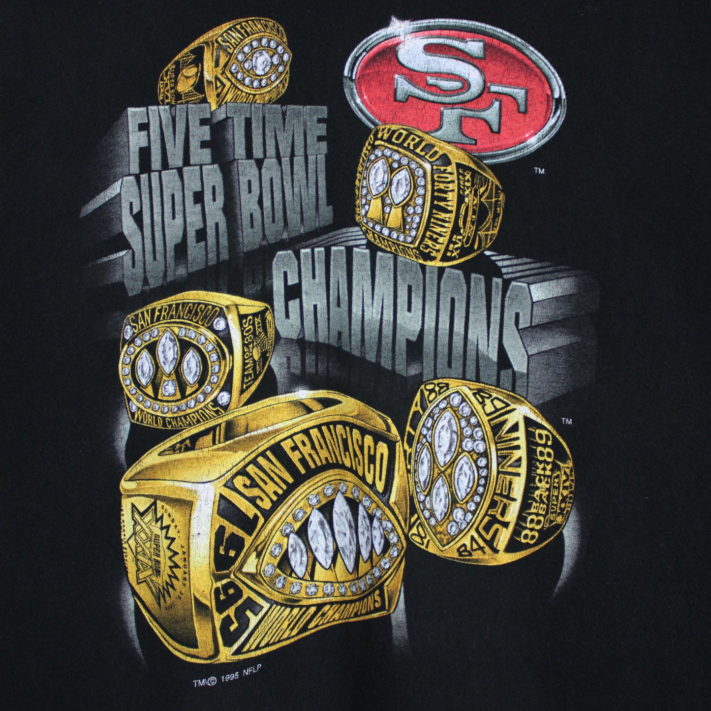 Vintage 1995 San Francisco 49ers NFL Champions Tee - M