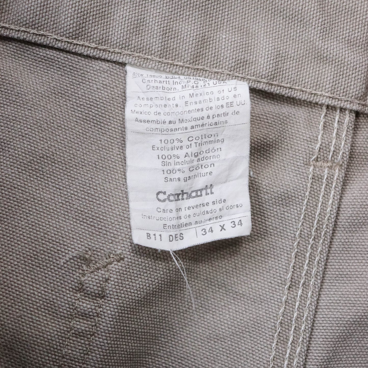 Carhartt B11 DES Carpenter Pants - 2000s (34x34)