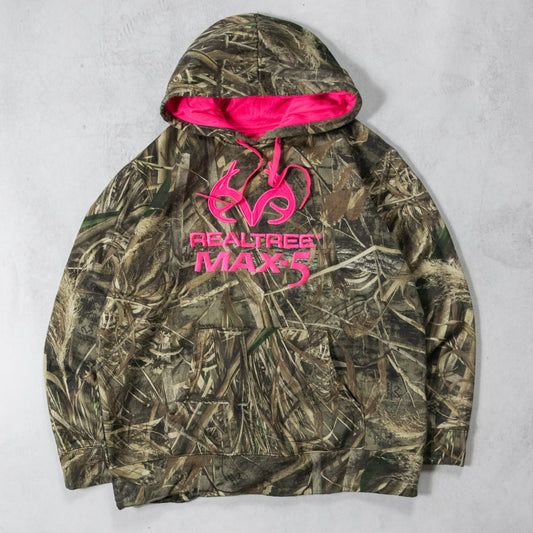 Vintage Realtree Camo Logo Hoodie - L