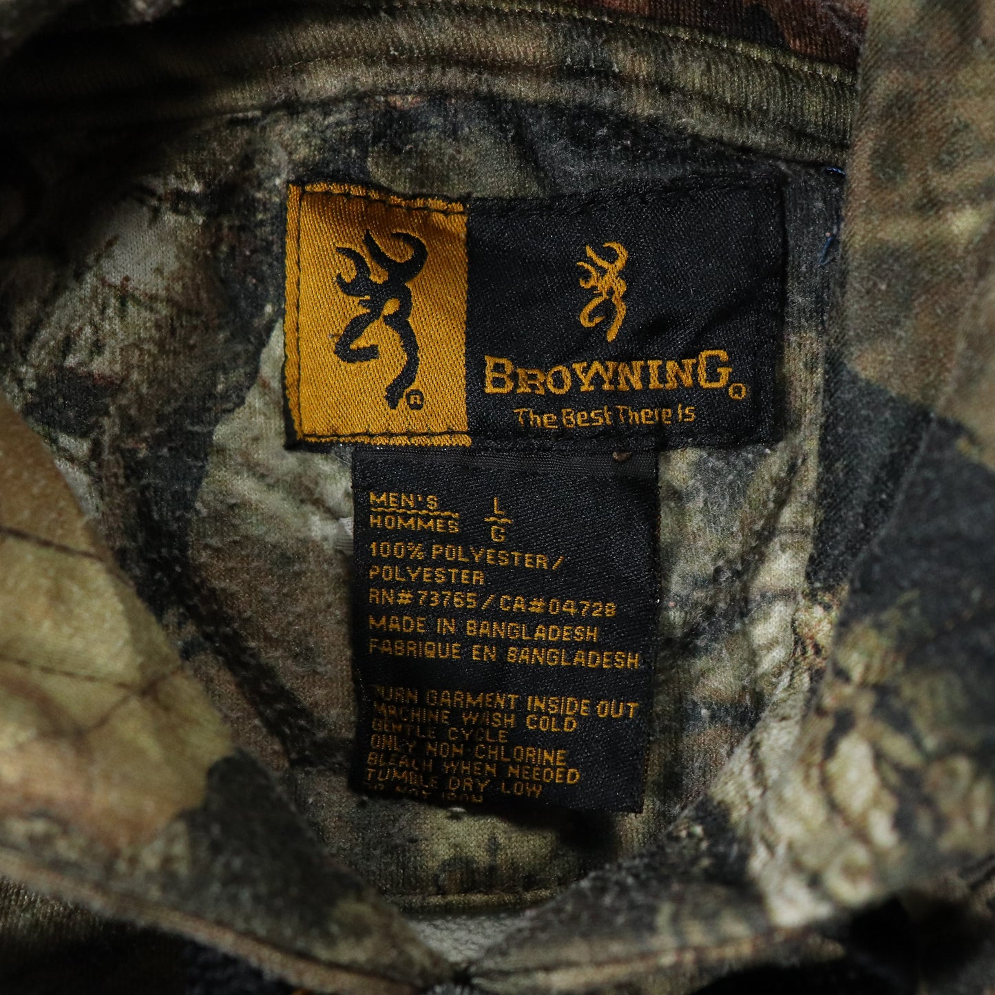 Vintage Browning Realtree Camo Logo Hoodie - L