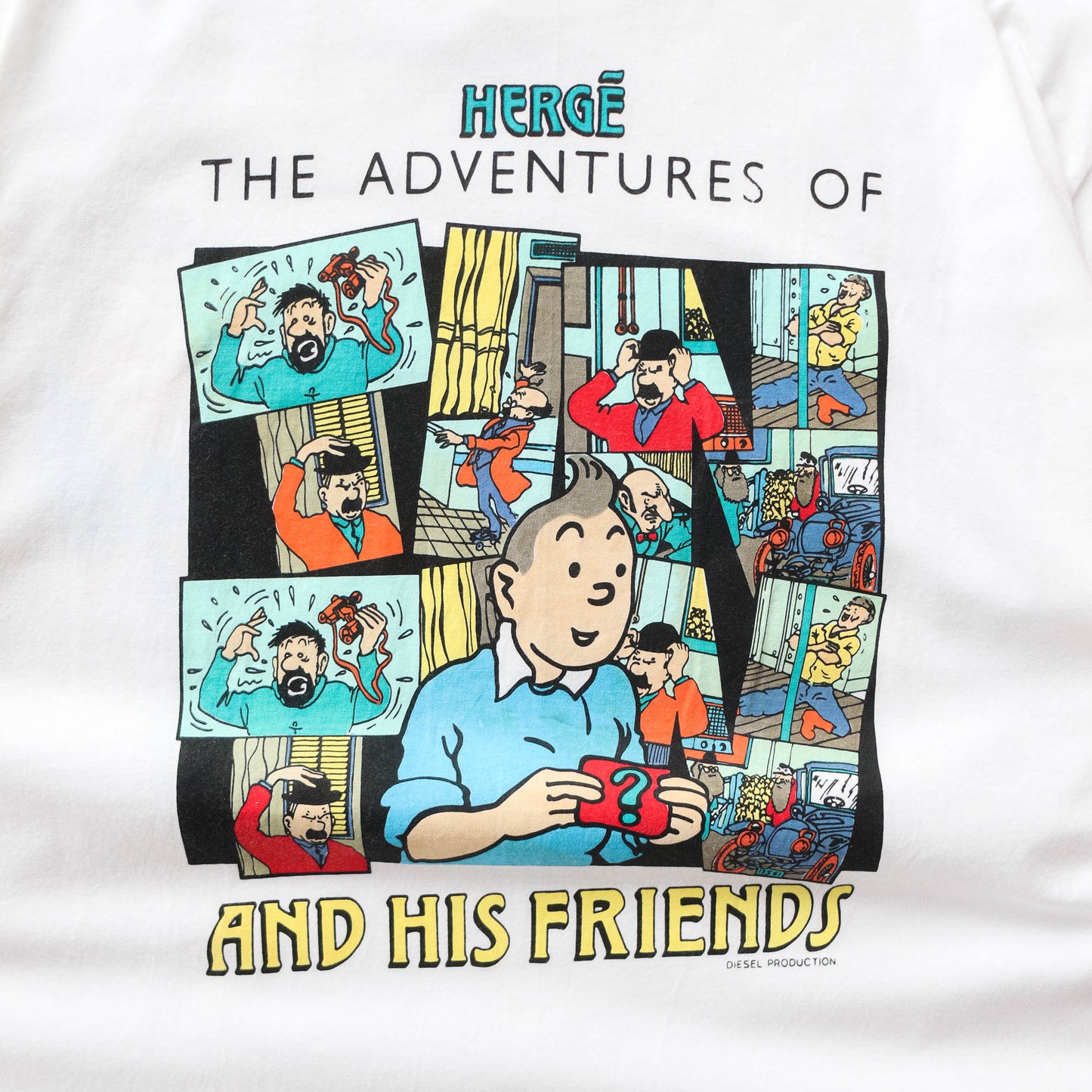 Vintage 90s Adventures of Tintin Tee - M