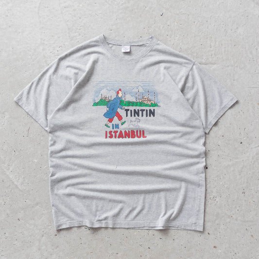 Vintage 90s Adventures of Tintin Istanbul Tee - XL