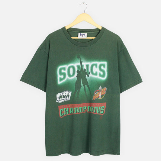 Vintage 1996 Seattle Super Sonics NBA Playoffs Tee - L