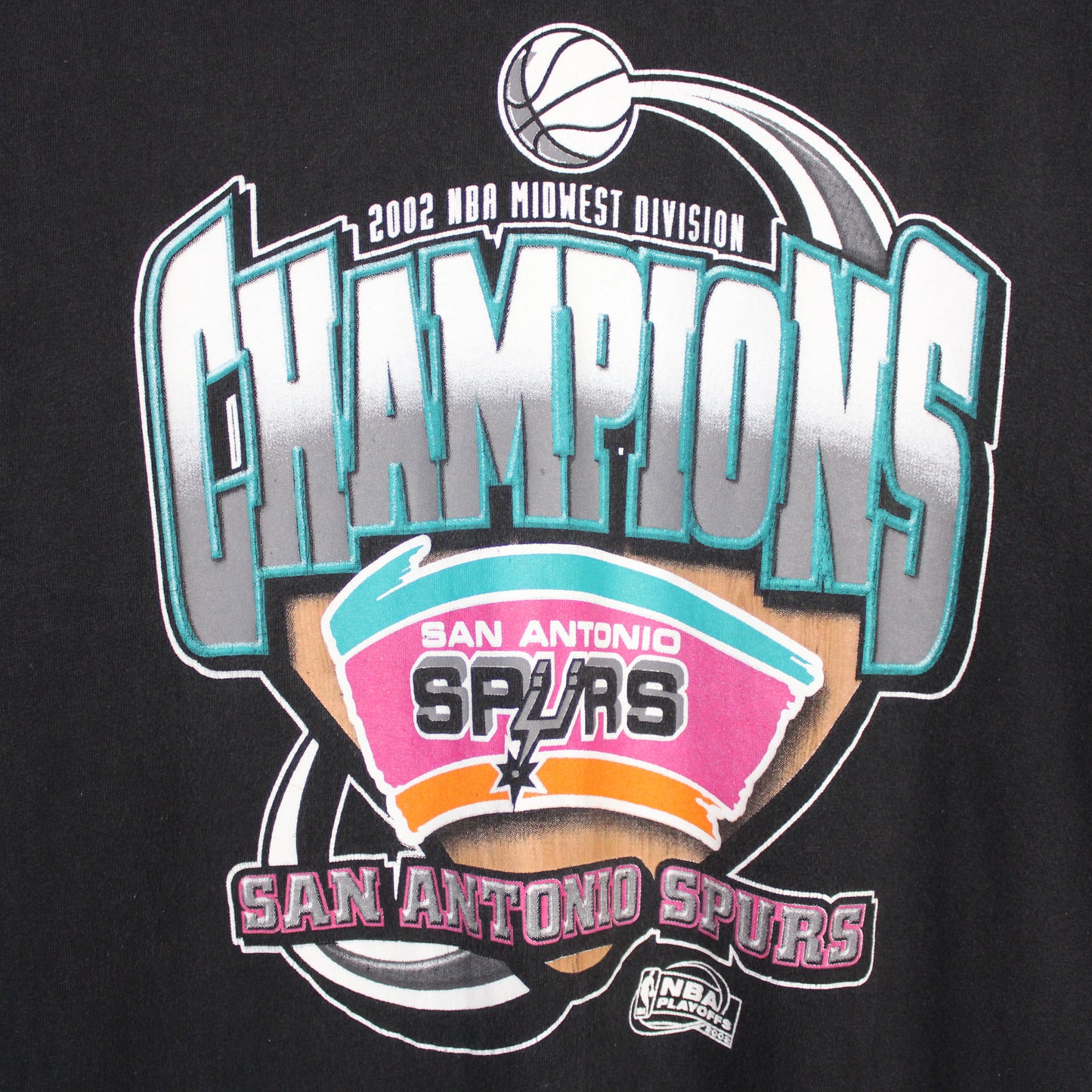 Vintage 2002 San Antonio Spurs NBA Playoffs Tee - L
