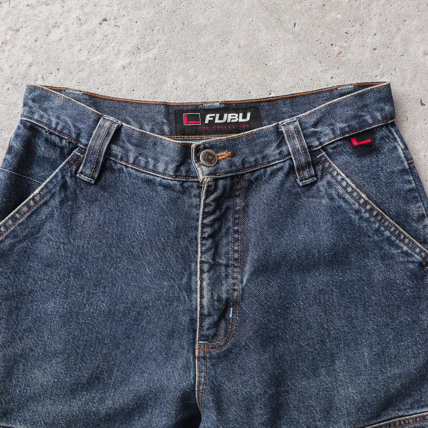 Vintage 90s FUBU Denim Jorts - 28