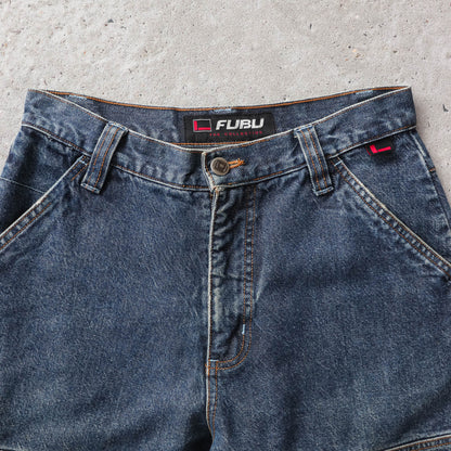 Vintage 90s FUBU Denim Jorts - 28