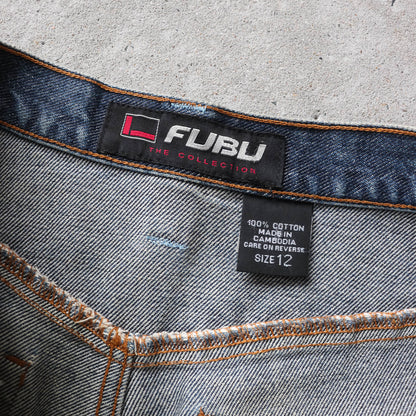 Vintage 90s FUBU Denim Jorts - 28