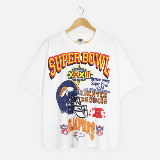 Vintage 1998 Denver Broncos Super Bowl NFL Tee - L