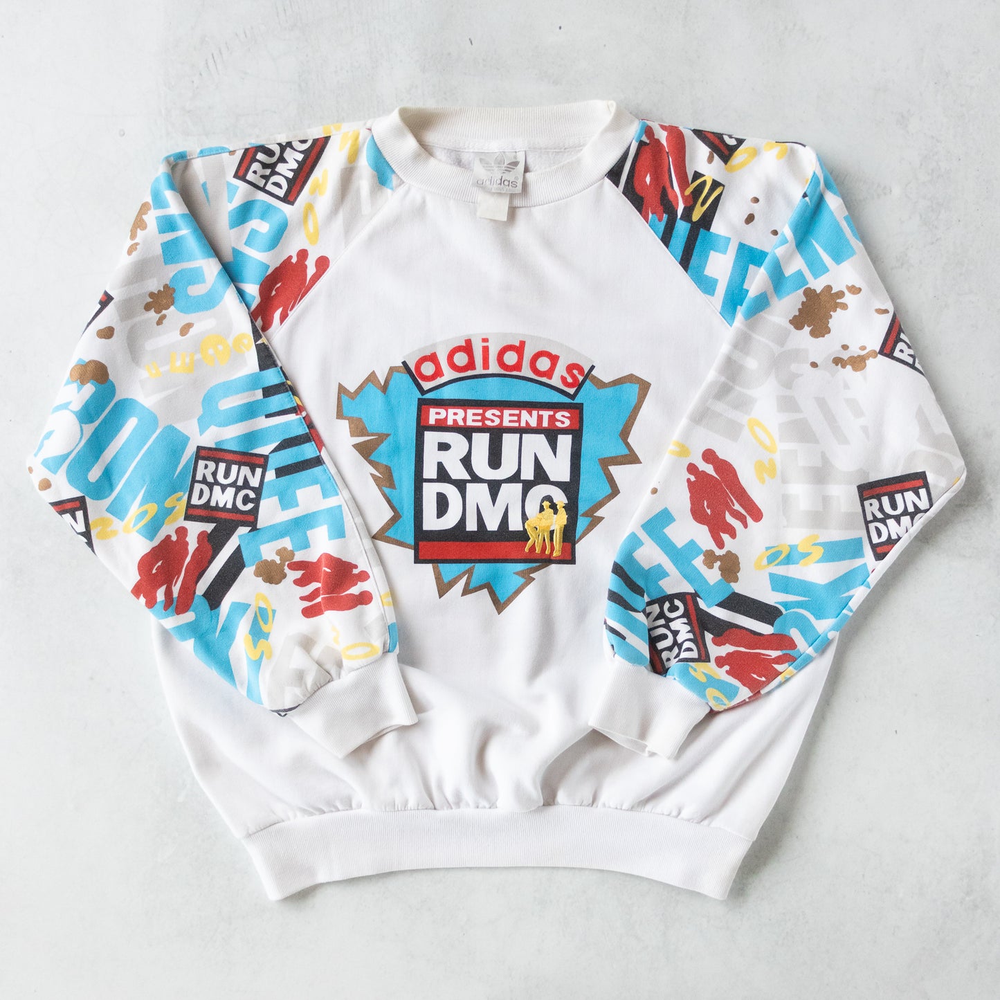Vintage 80s Adidas Run DMC Hollis Crew Sweatshirt - L