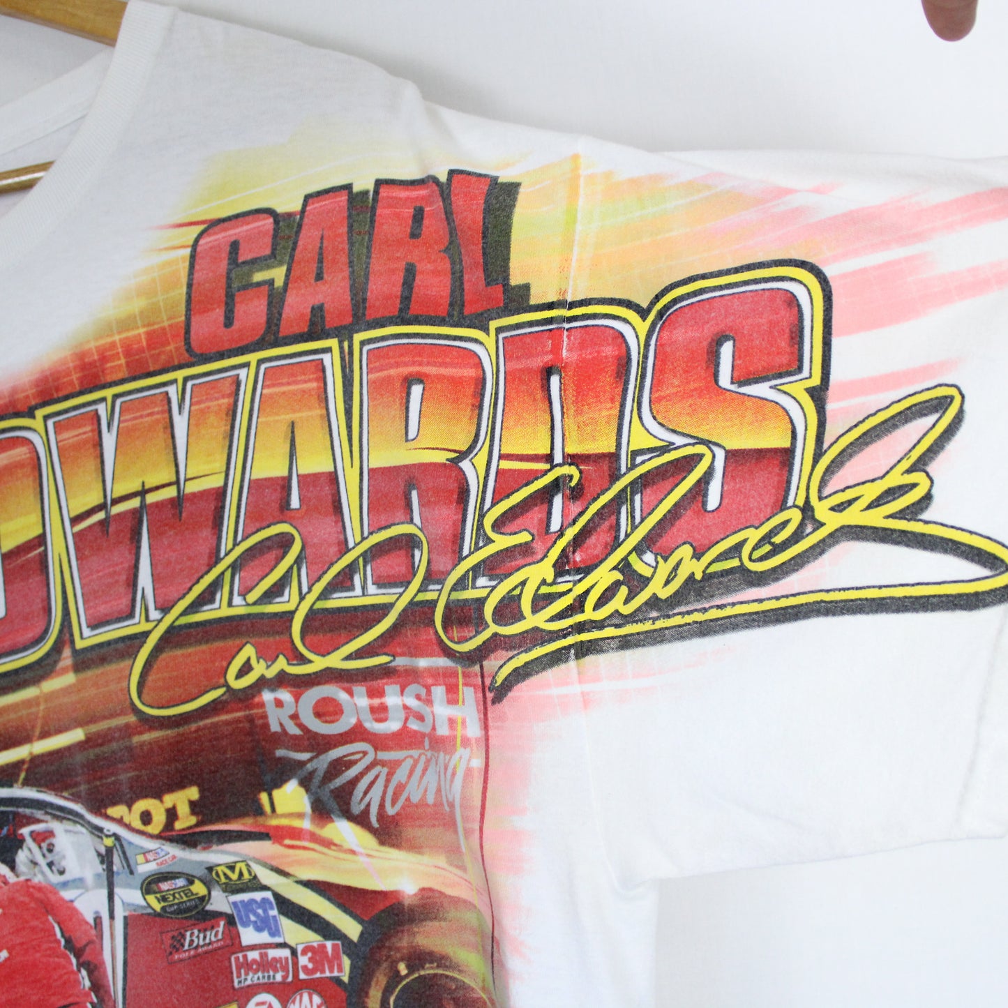 Vintage Carl Edwards NASCAR AOP Tee - XL
