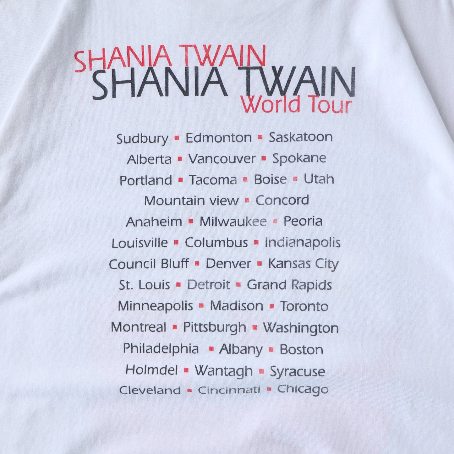 Vintage 1998 Shania Twain World Tour Tee - XL