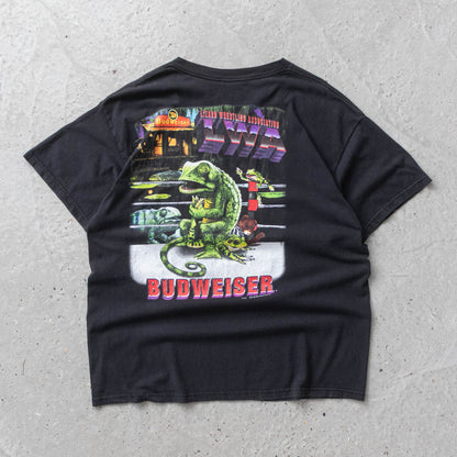 Vintage 1998 Budweiser Lizard Wrestling Association Tee - XL