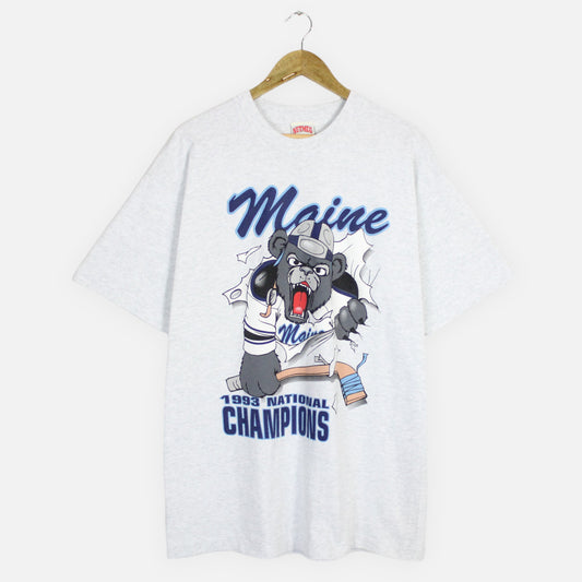 Vintage 1993 Maine Black Bears NCAA Champions Tee - XL