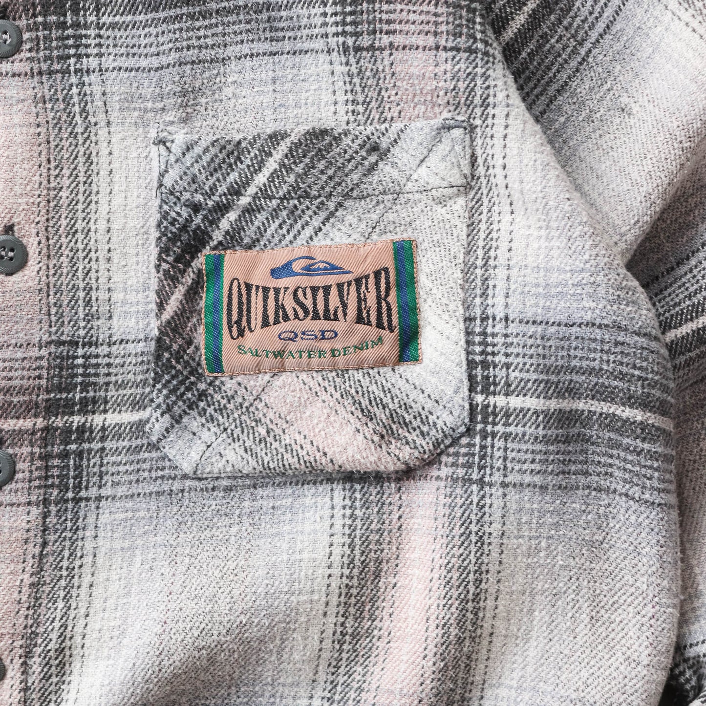 Vintage 90s Quiksilver Hooded Flannel Shirt - XS