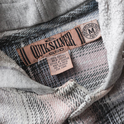 Vintage 90s Quiksilver Hooded Flannel Shirt - XS