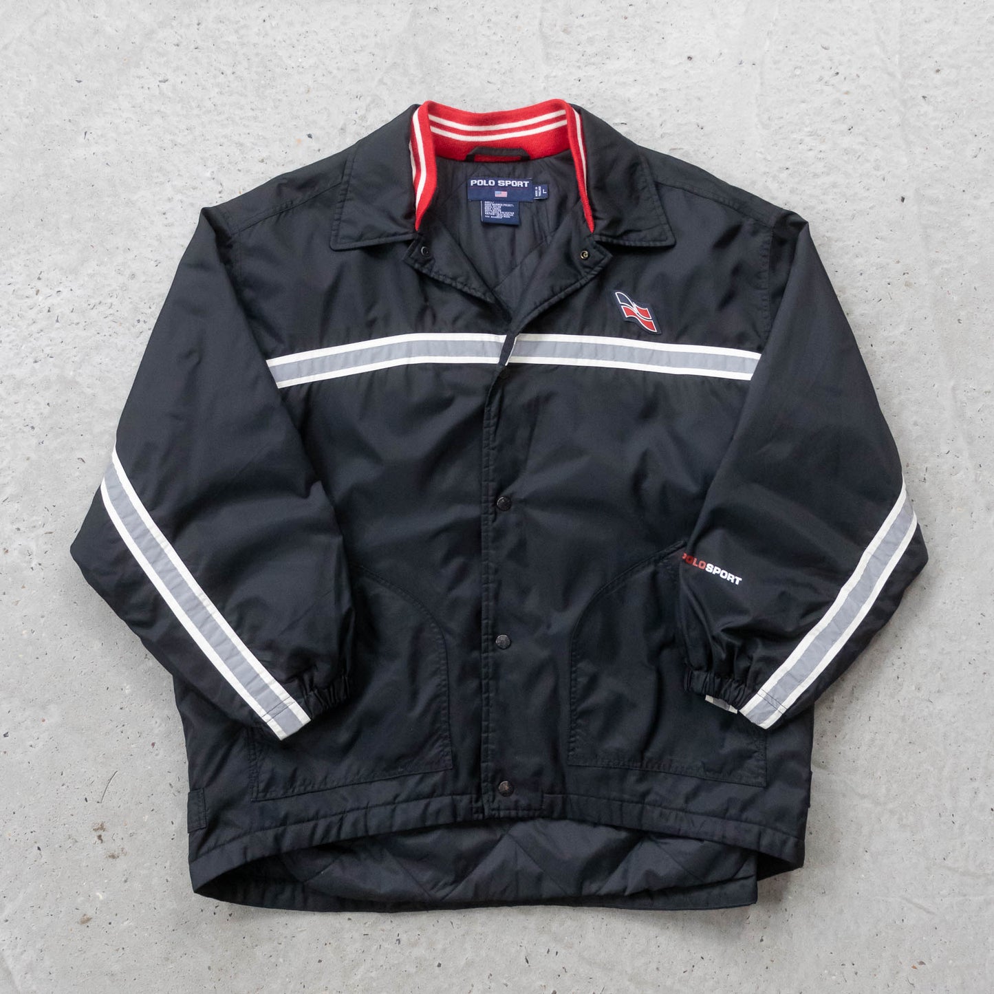 Polo Sport Trainer Quilted Coach Jacket - 90s (L)