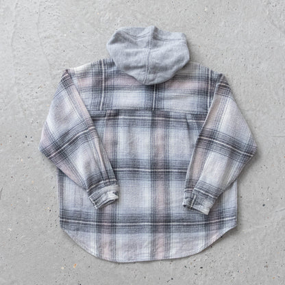 Vintage 90s Quiksilver Hooded Flannel Shirt - XS