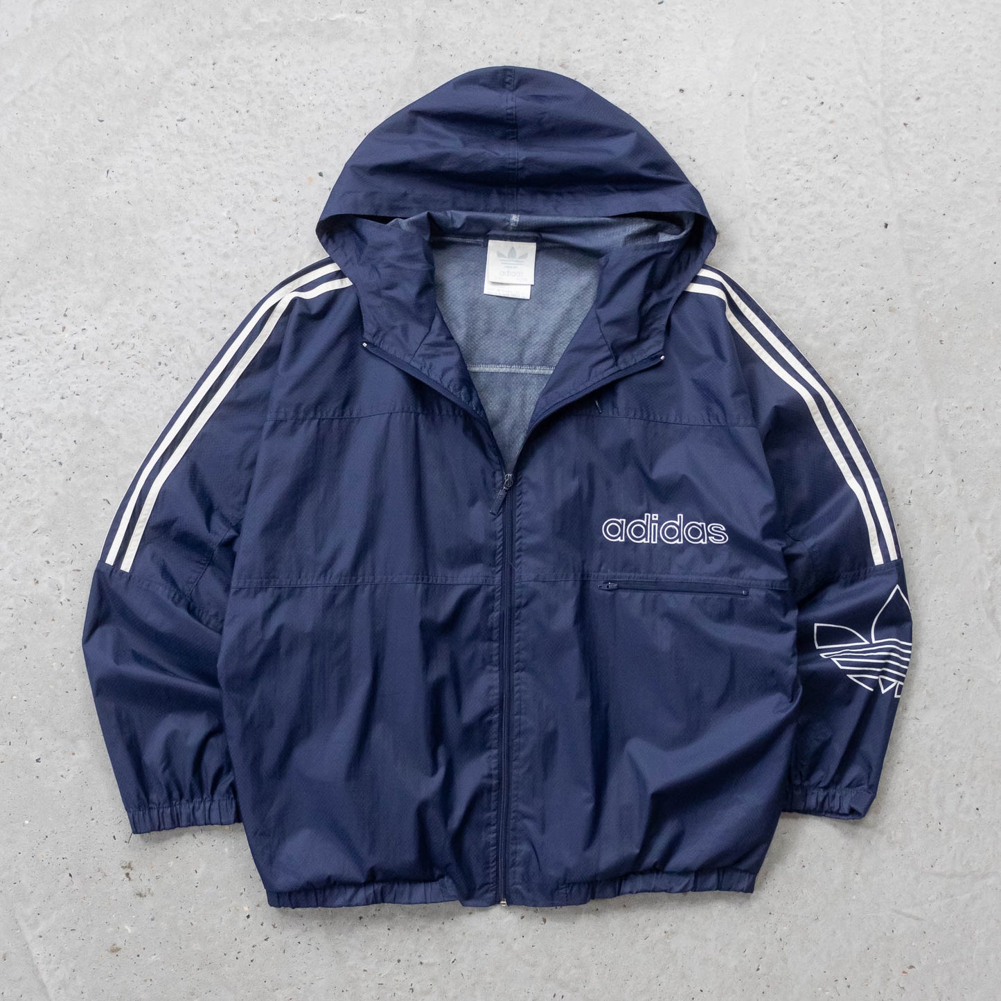 Adidas Trefoil Hooded Windbreaker Jacket - 90s (XL)