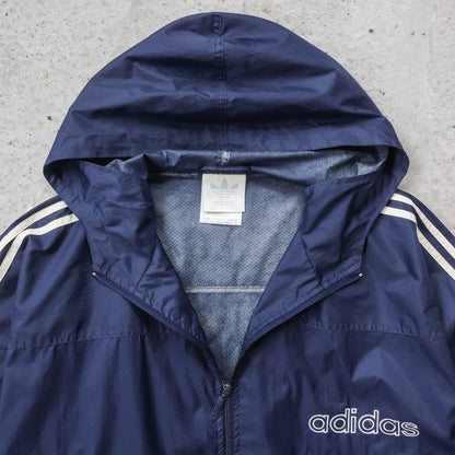Adidas Trefoil Hooded Windbreaker Jacket - 90s (XL)