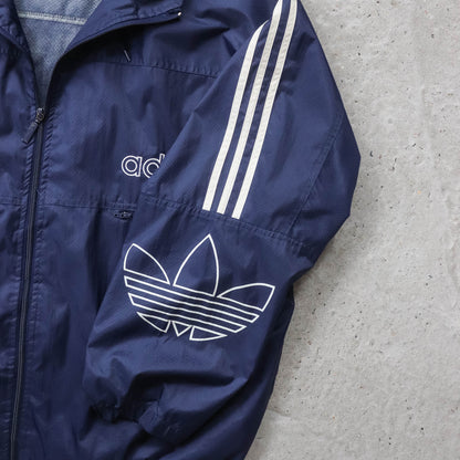 Adidas Trefoil Hooded Windbreaker Jacket - 90s (XL)