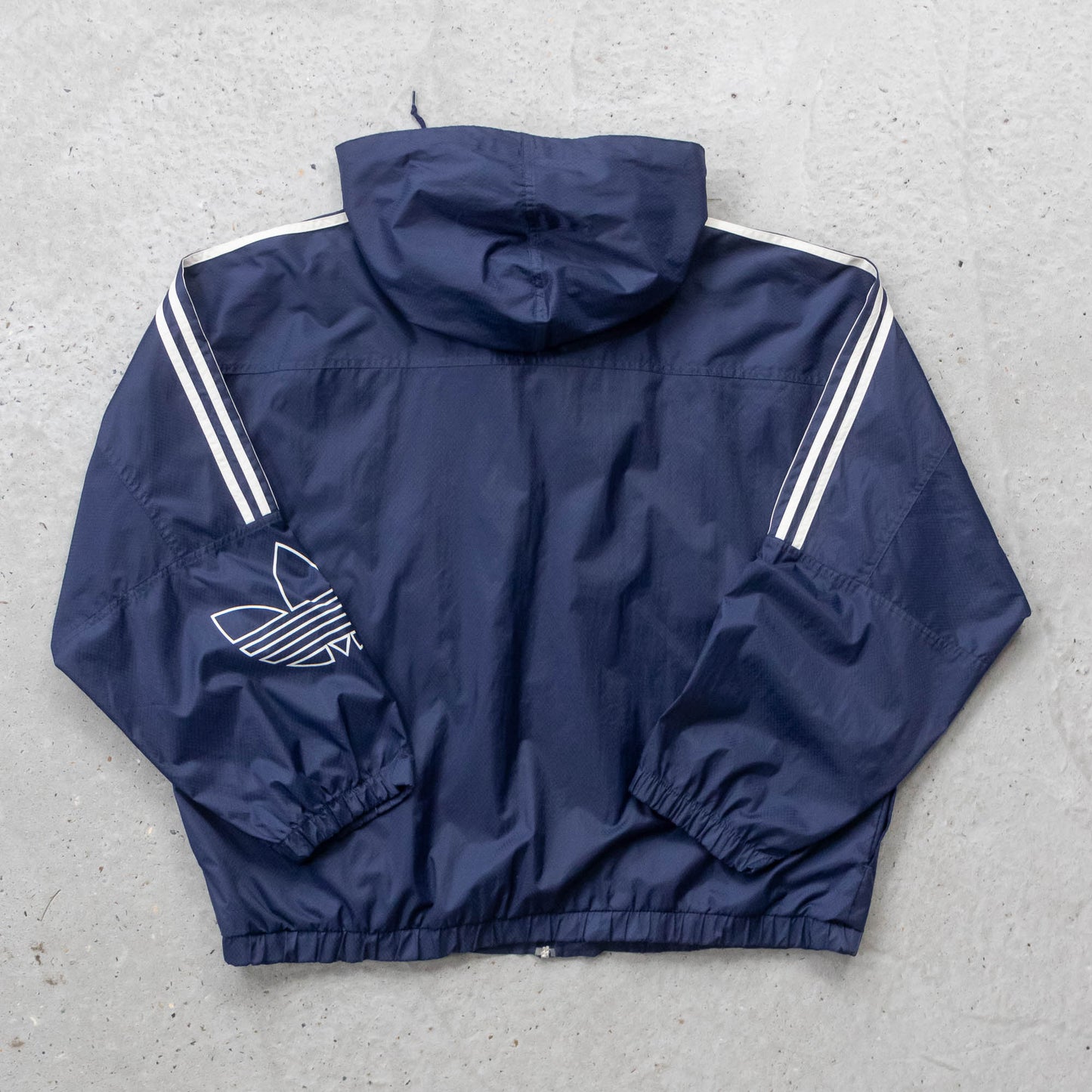 Adidas Trefoil Hooded Windbreaker Jacket - 90s (XL)