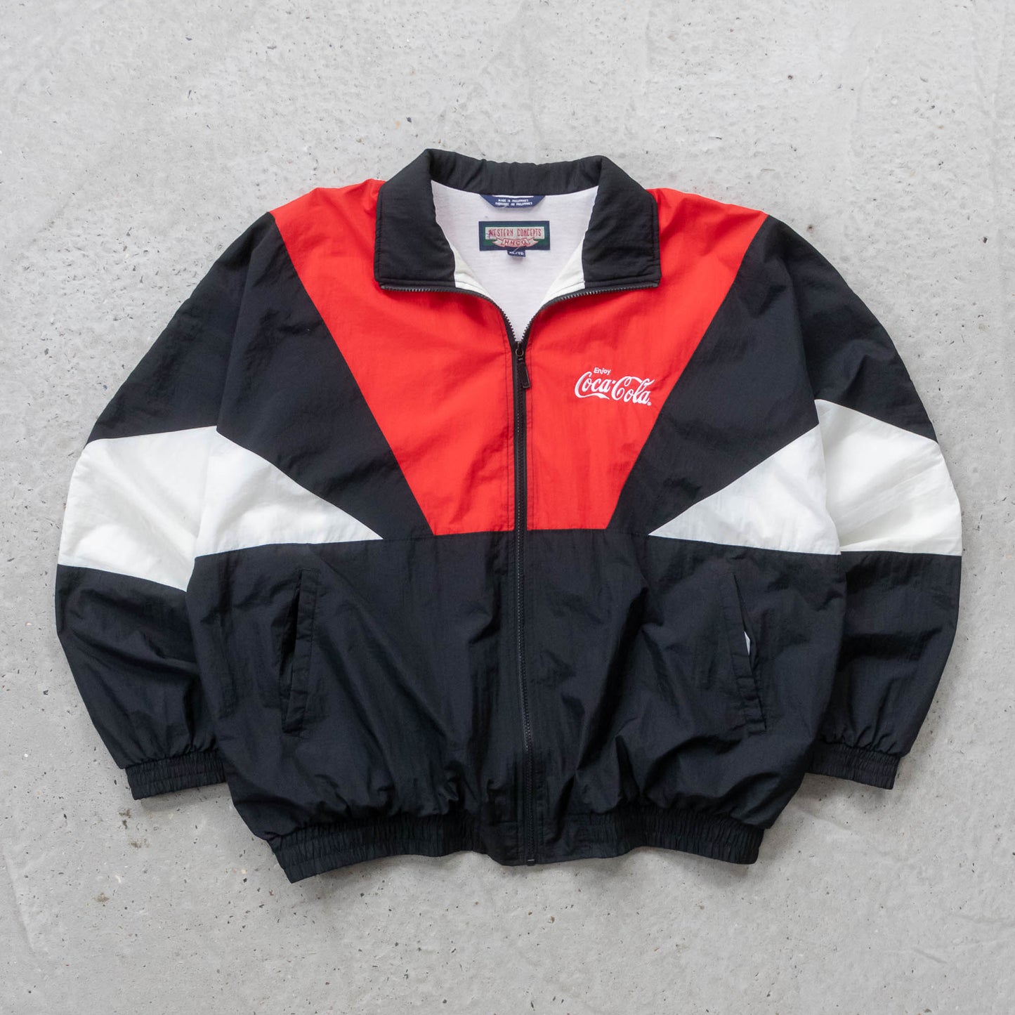Coca-Cola Colourblock Windbreaker Jacket - 90s (XL)