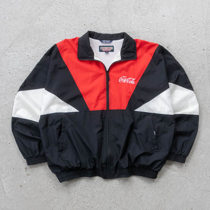 Coca-Cola Colourblock Windbreaker Jacket - 90s (XL)